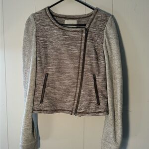 Hinge Gray Textured Women's Jacket size medium